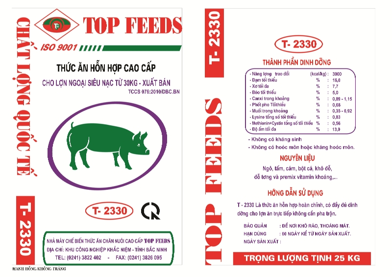 Thức ăn hỗn hợp cao cấp cho lợn ngoại siêu nạc từ 30kg - xuất bán
