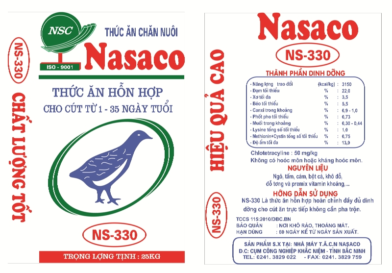 Thức ăn hỗn hợp cho cút từ 1 - 35 ngày tuổi