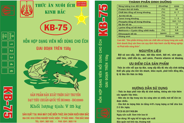 Hỗn hợp dạng viên nổi cho ếch giai đoạn trên 150g