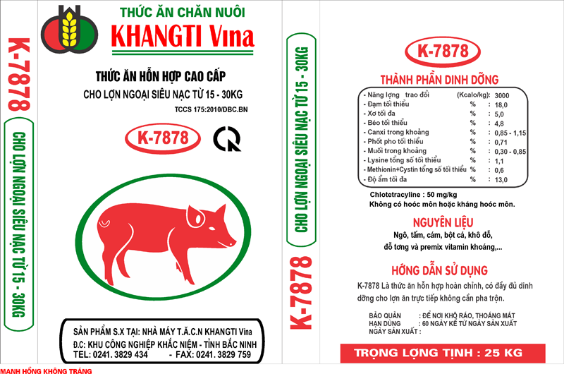 Thức ăn hỗn hợp cao cấp cho lợn ngoại siêu nạc từ 15kg - 30kg