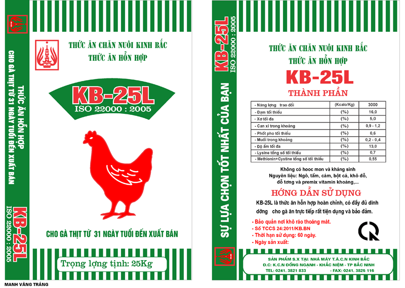 Thức ăn hỗn hợp cho gà thịt từ 31 ngày tuổi đến xuất bán