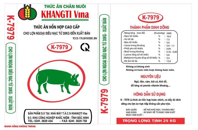 Thức ăn hỗn hợp cao cấp cho lợn ngoại siêu nạc từ 30kg - xuất bán